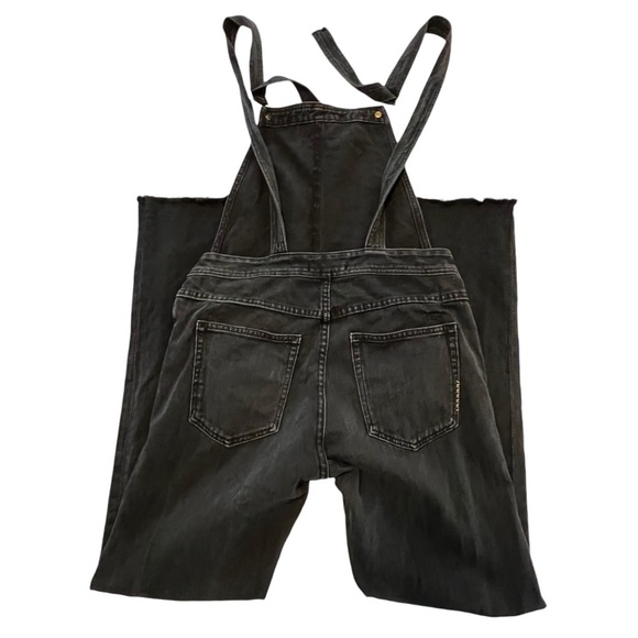 Neuw Sister Ray Overalls in Black 6 raw hem punk goth relaxed slouchy - Picture 11 of 13